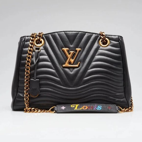 Louis Vuitton Black Calfskin Leather New Wave Chain Tote Bag - Picture 1 of 12